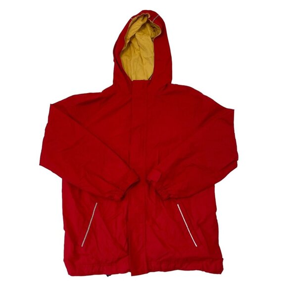 Hanna Andersson Red Anorak Jacket Lined Windbreaker Kids Unisex size 12 - Picture 1 of 8